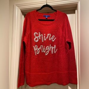 Apt. 9 Red Shine Bright Sweater
